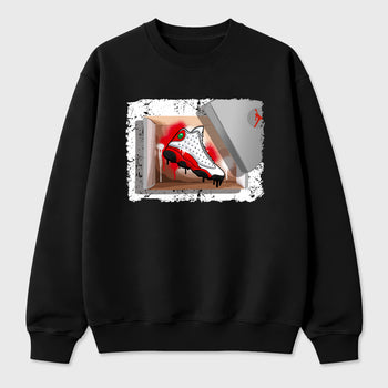Best Sneakerfit for Sneakerheads Graphic Tees To Match Air Jordan 13 University Red Sneakers – New Kicks Tee Black 2