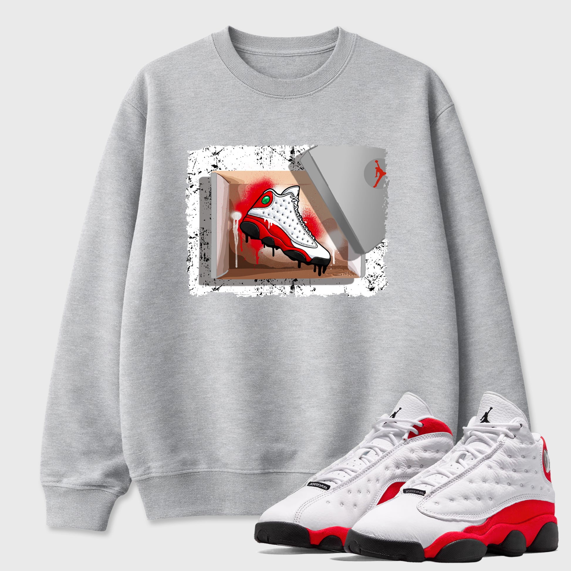 New Kicks SNRT Sneaker Tees - Air Jordan 13 University Red - SNRT Sneaker T-shirts