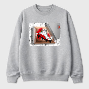 Best Sneakerfit for Sneakerheads Graphic Tees To Match Air Jordan 13 University Red Sneakers – New Kicks Tee Heather Grey 2