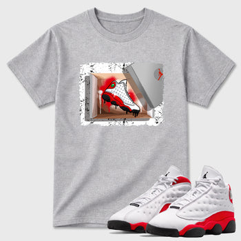 New Kicks SNRT Sneaker Tees - Air Jordan 13 University Red - SNRT Sneaker T-shirts