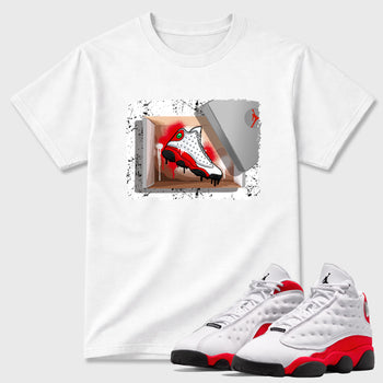 New Kicks SNRT Sneaker Tees - Air Jordan 13 University Red - SNRT Sneaker T-shirts