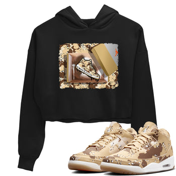 WNBA x Air Jordan 3 “Desert Camo” shirts to match jordans New Kicks sneaker match tees Air Jordan 3 Desert Camo SNRT Sneaker Release Tees Clothing Sneakerhead ShirtsBlack 1 crop tee
