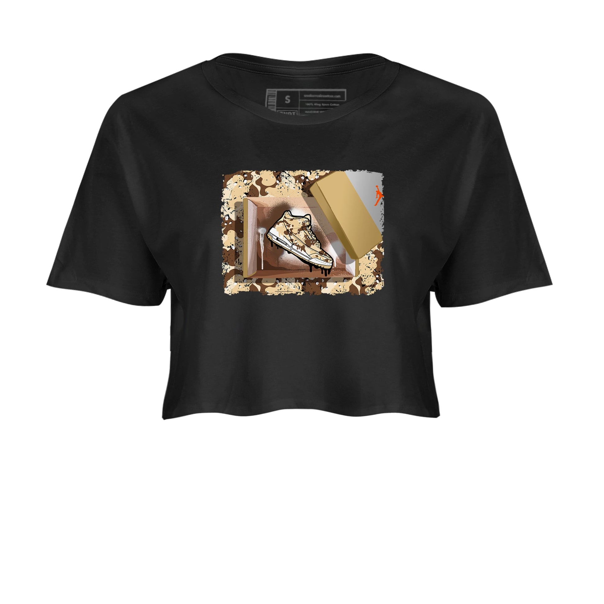 WNBA x Air Jordan 3 “Desert Camo” shirts to match jordans New Kicks sneaker match tees Air Jordan 3 Desert Camo SNRT Sneaker Release Tees Clothing Sneakerhead ShirtsBlack 2 crop tee