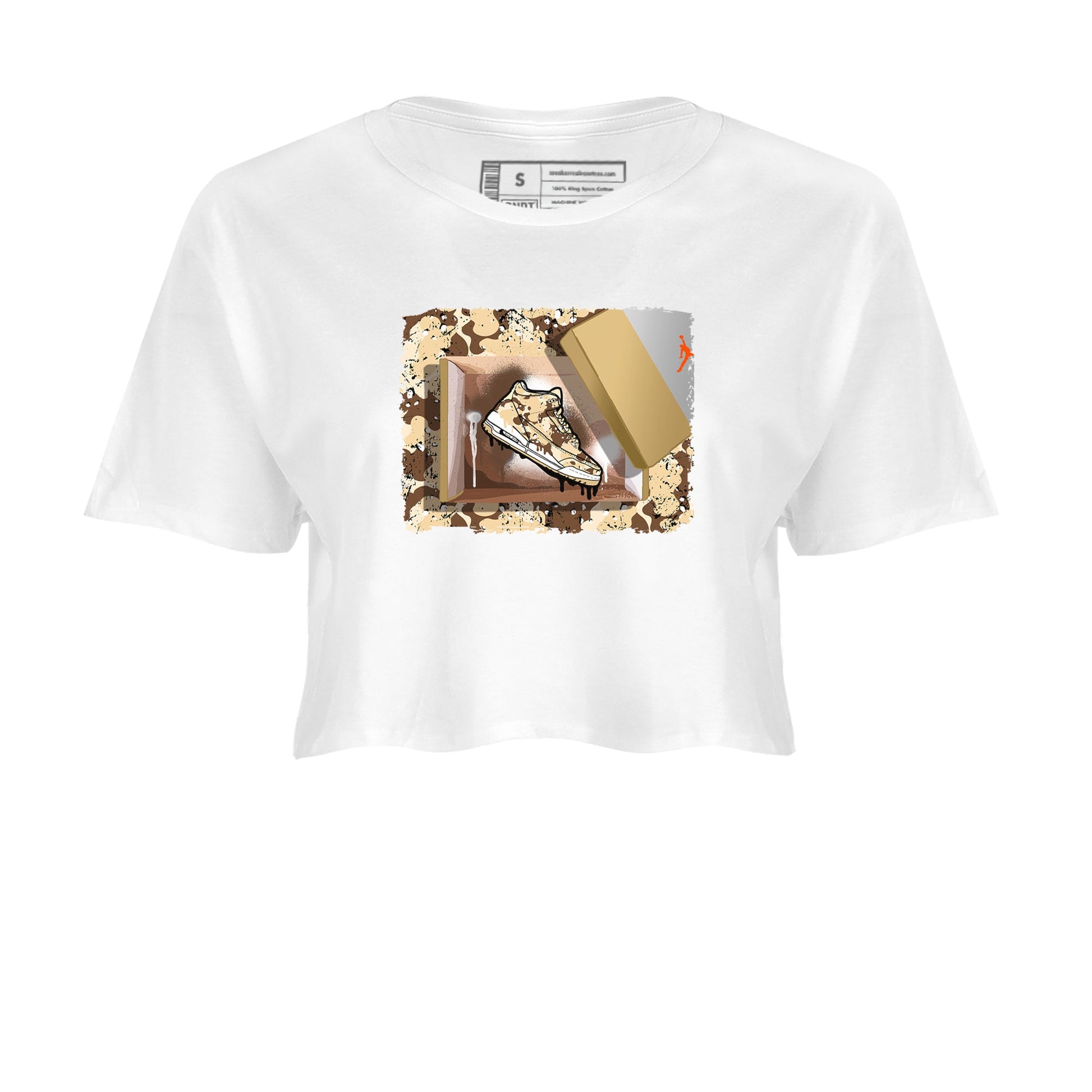 WNBA x Air Jordan 3 “Desert Camo” shirts to match jordans New Kicks sneaker match tees Air Jordan 3 Desert Camo SNRT Sneaker Release Tees Clothing Sneakerhead ShirtsWhite 2 crop tee