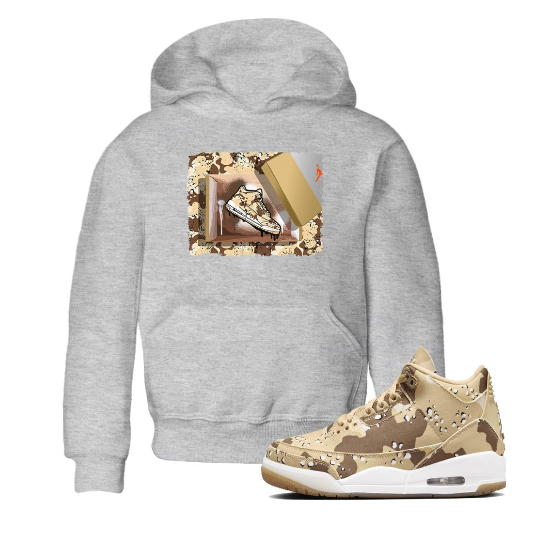 WNBA x Air Jordan 3 “Desert Camo” shirts to match jordans New Kicks sneaker match tees Air Jordan 3 Desert Camo SNRT Sneaker Release Tees Clothing Sneakerhead ShirtsBaby and Youth Heather Grey 1 cotton tee
