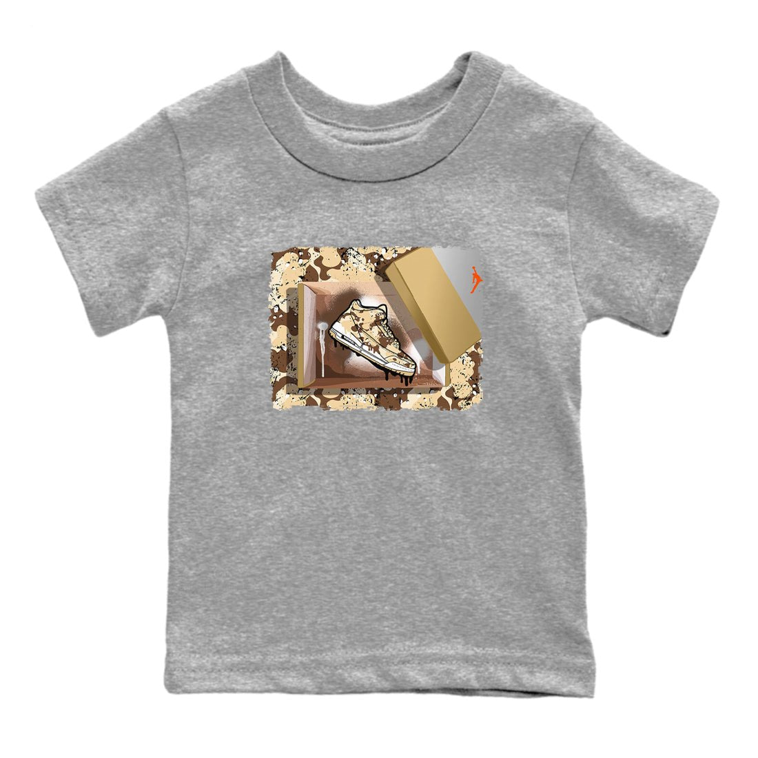 WNBA x Air Jordan 3 “Desert Camo” shirts to match jordans New Kicks sneaker match tees Air Jordan 3 Desert Camo SNRT Sneaker Release Tees Clothing Sneakerhead ShirtsBaby and Youth Heather Grey 2 cotton tee