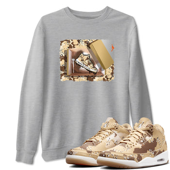 WNBA x Air Jordan 3 “Desert Camo” shirts to match jordans New Kicks sneaker match tees Air Jordan 3 Desert Camo SNRT Sneaker Release Tees Clothing Sneakerhead ShirtsHeather Grey 1 unisex cotton tee
