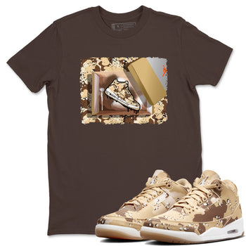 WNBA x Air Jordan 3 “Desert Camo” shirts to match jordans New Kicks sneaker match tees Air Jordan 3 Desert Camo SNRT Sneaker Release Tees Clothing Sneakerhead ShirtsDark Chocolate 1 unisex cotton tee