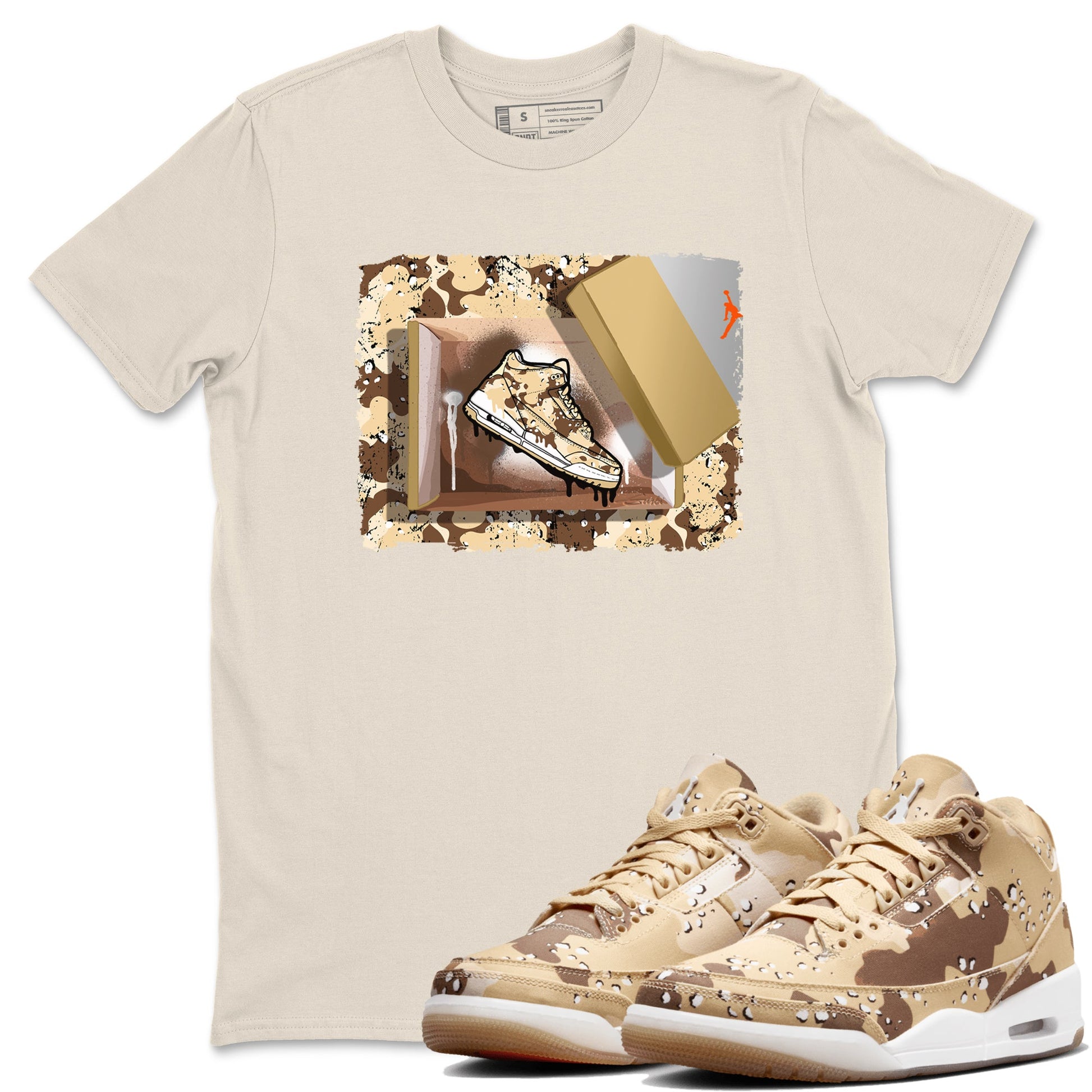 WNBA x Air Jordan 3 “Desert Camo” shirts to match jordans New Kicks sneaker match tees Air Jordan 3 Desert Camo SNRT Sneaker Release Tees Clothing Sneakerhead ShirtsNatural 1 unisex cotton tee