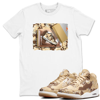 WNBA x Air Jordan 3 “Desert Camo” shirts to match jordans New Kicks sneaker match tees Air Jordan 3 Desert Camo SNRT Sneaker Release Tees Clothing Sneakerhead ShirtsWhite 1 unisex cotton tee