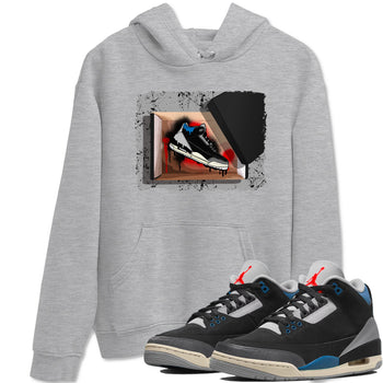 New Kicks sneaker match t-shirt styled to complete your fit with the Air Jordan 3 Rare Air sneakers, shown in Heather Grey 1.