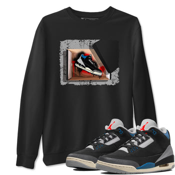 New Kicks sneaker match t-shirt styled to complete your fit with the Air Jordan 3 Rare Air sneakers, shown in Black 1.