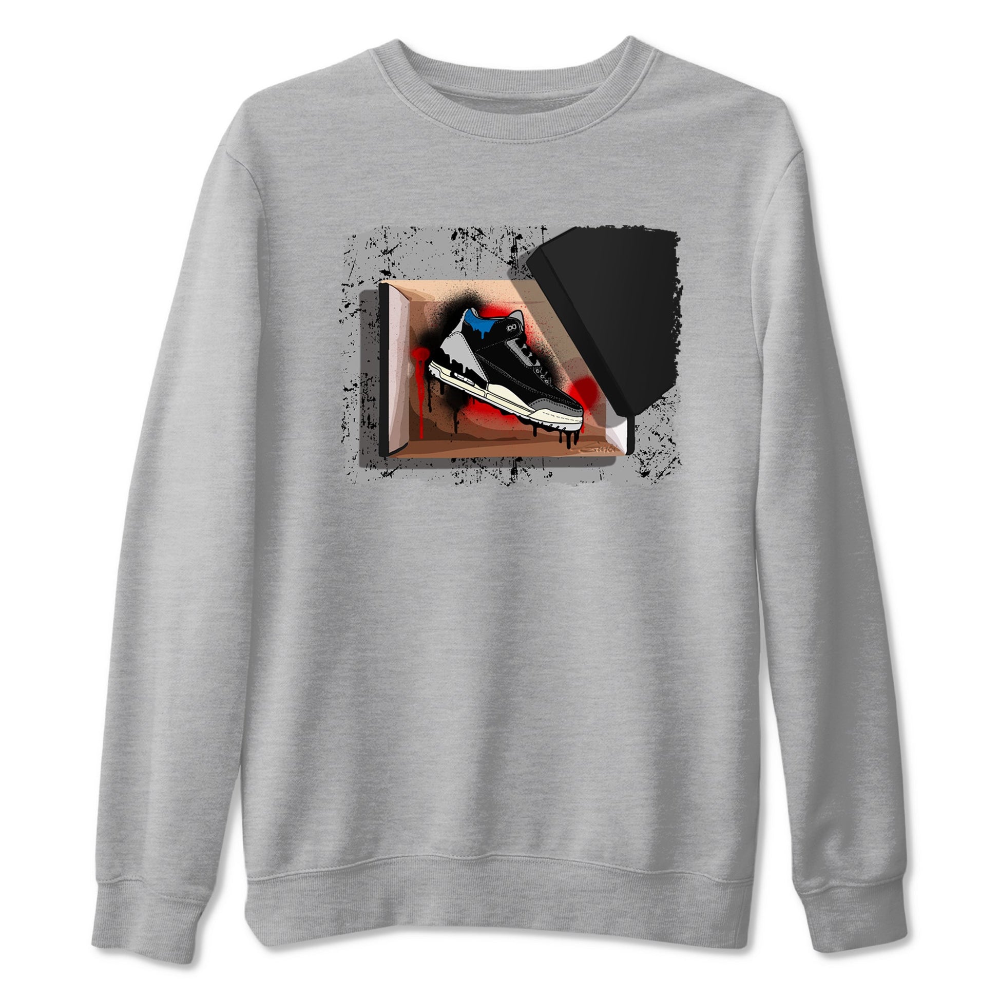 New Kicks sneaker match t-shirt styled to complete your fit with the Air Jordan 3 Rare Air sneakers, shown in Heather Grey 2.