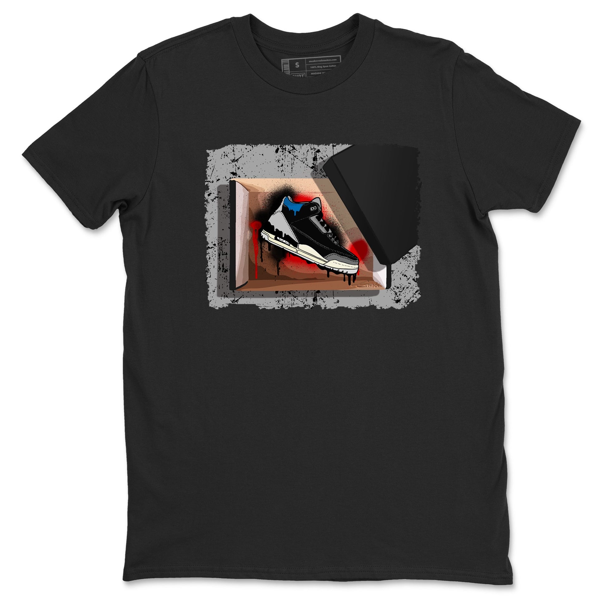 New Kicks sneaker match t-shirt styled to complete your fit with the Air Jordan 3 Rare Air sneakers, shown in Black 2.