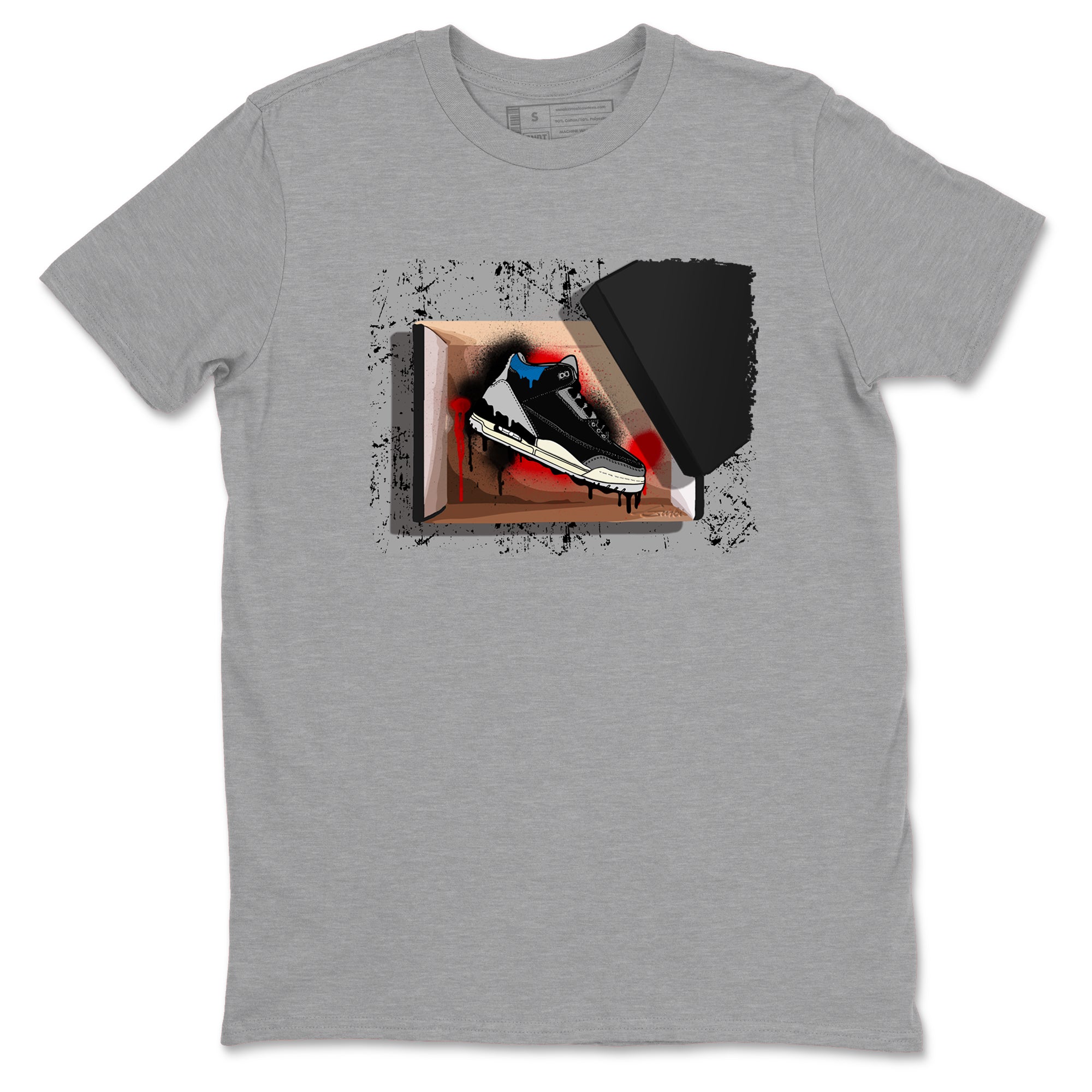 New Kicks sneaker match t-shirt styled to complete your fit with the Air Jordan 3 Rare Air sneakers, shown in Heather Grey 2.