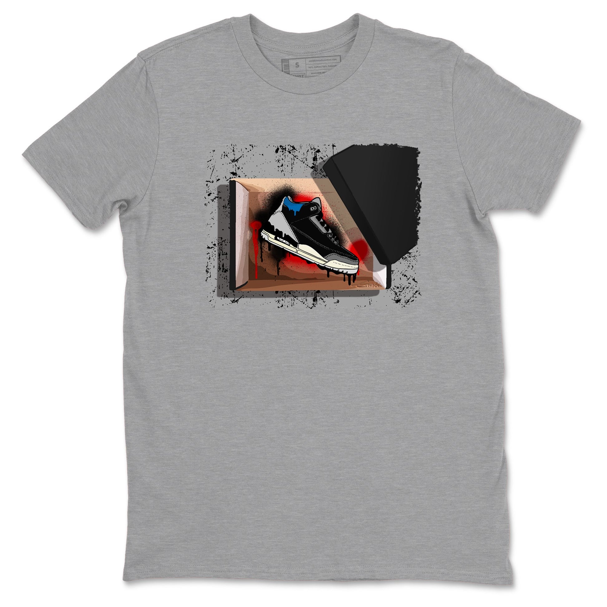 New Kicks sneaker match t-shirt styled to complete your fit with the Air Jordan 3 Rare Air sneakers, shown in Heather Grey 2.