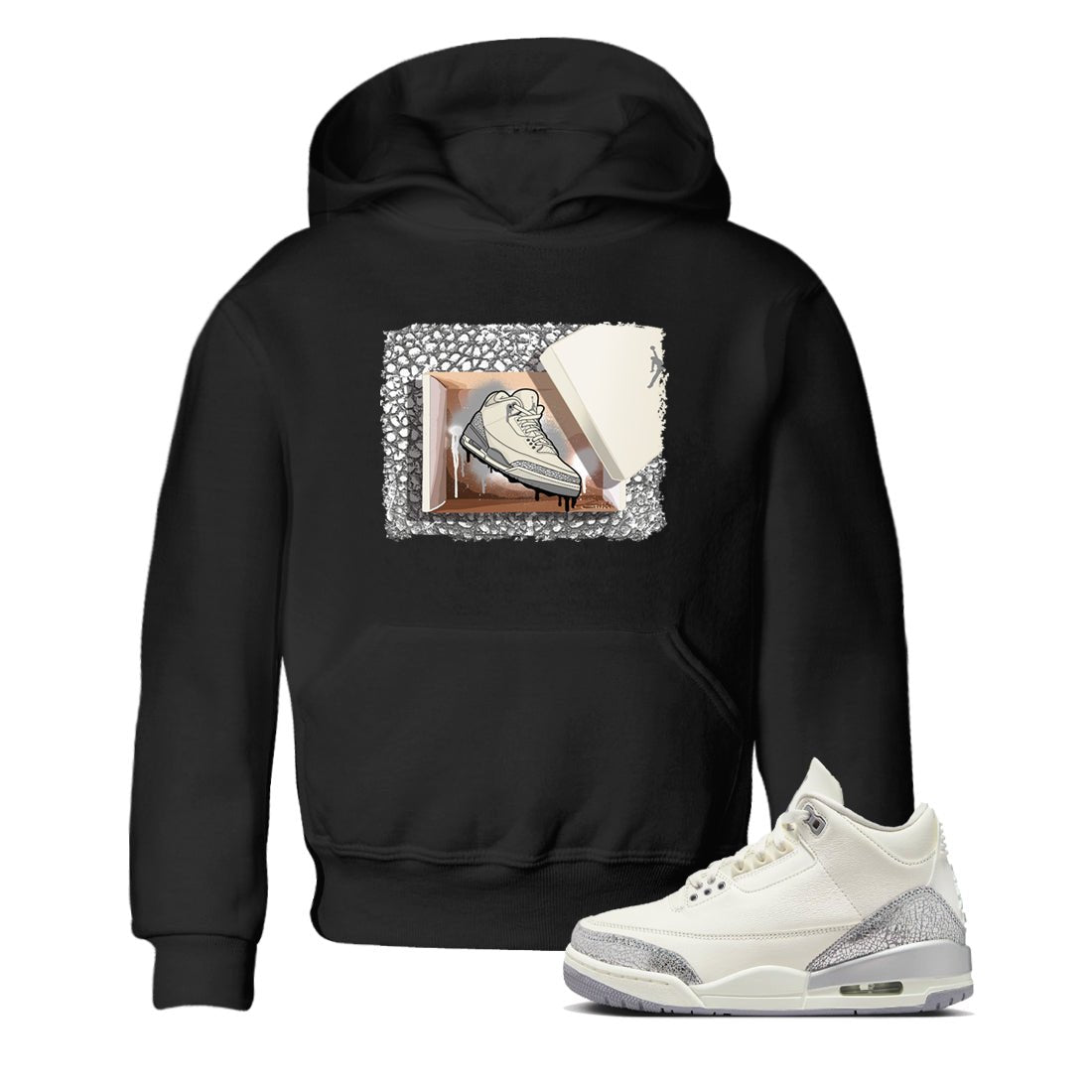 3s WMNS Sail and Cement Grey shirts to match jordans New Kicks graphic tees Air Jordan 3 Sail and Cement Grey match shoes to clothes SNRT Sneaker Tees Youth Baby Black 1 tee