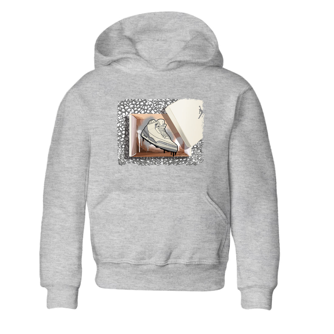 3s WMNS Sail and Cement Grey shirts to match jordans New Kicks graphic tees Air Jordan 3 Sail and Cement Grey match shoes to clothes SNRT Sneaker Tees Youth Baby Heather Grey 2 tee
