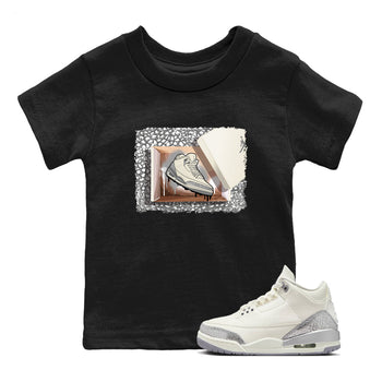 3s WMNS Sail and Cement Grey shirts to match jordans New Kicks graphic tees Air Jordan 3 Sail and Cement Grey match shoes to clothes SNRT Sneaker Tees Youth Baby Black 1 tee