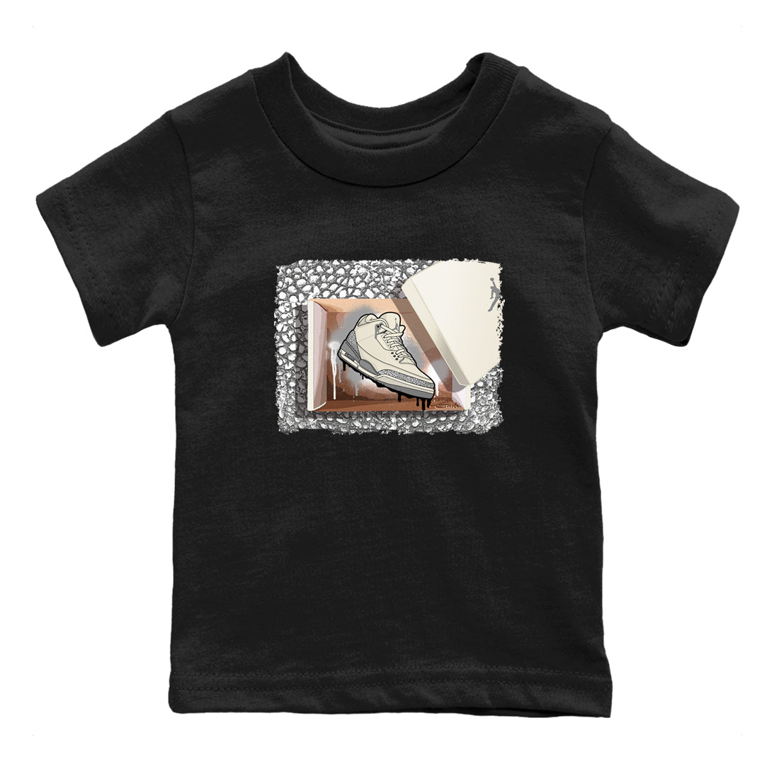 3s WMNS Sail and Cement Grey shirts to match jordans New Kicks graphic tees Air Jordan 3 Sail and Cement Grey match shoes to clothes SNRT Sneaker Tees Youth Baby Black 2 tee