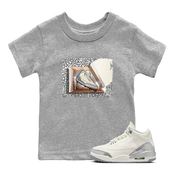 3s WMNS Sail and Cement Grey shirts to match jordans New Kicks graphic tees Air Jordan 3 Sail and Cement Grey match shoes to clothes SNRT Sneaker Tees Youth Baby Heather Grey 1 tee
