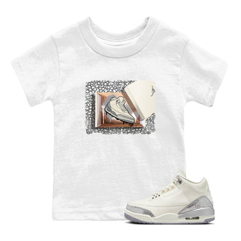 3s WMNS Sail and Cement Grey shirts to match jordans New Kicks graphic tees Air Jordan 3 Sail and Cement Grey match shoes to clothes SNRT Sneaker Tees Youth Baby White 1 tee