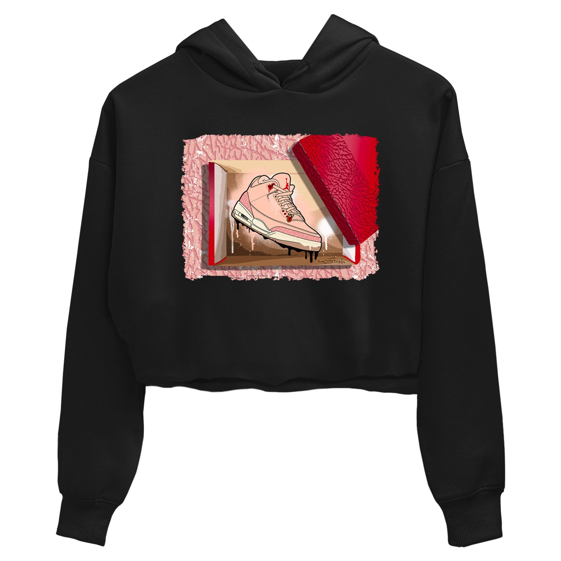 3s Valentines Day shirts to match jordans New Kicks best t shirts to wear with jordans Air Jordan 3 Valentines Day match shoes to clothes SNRT Sneaker Tees unisex cotton Black 2 crop tee
