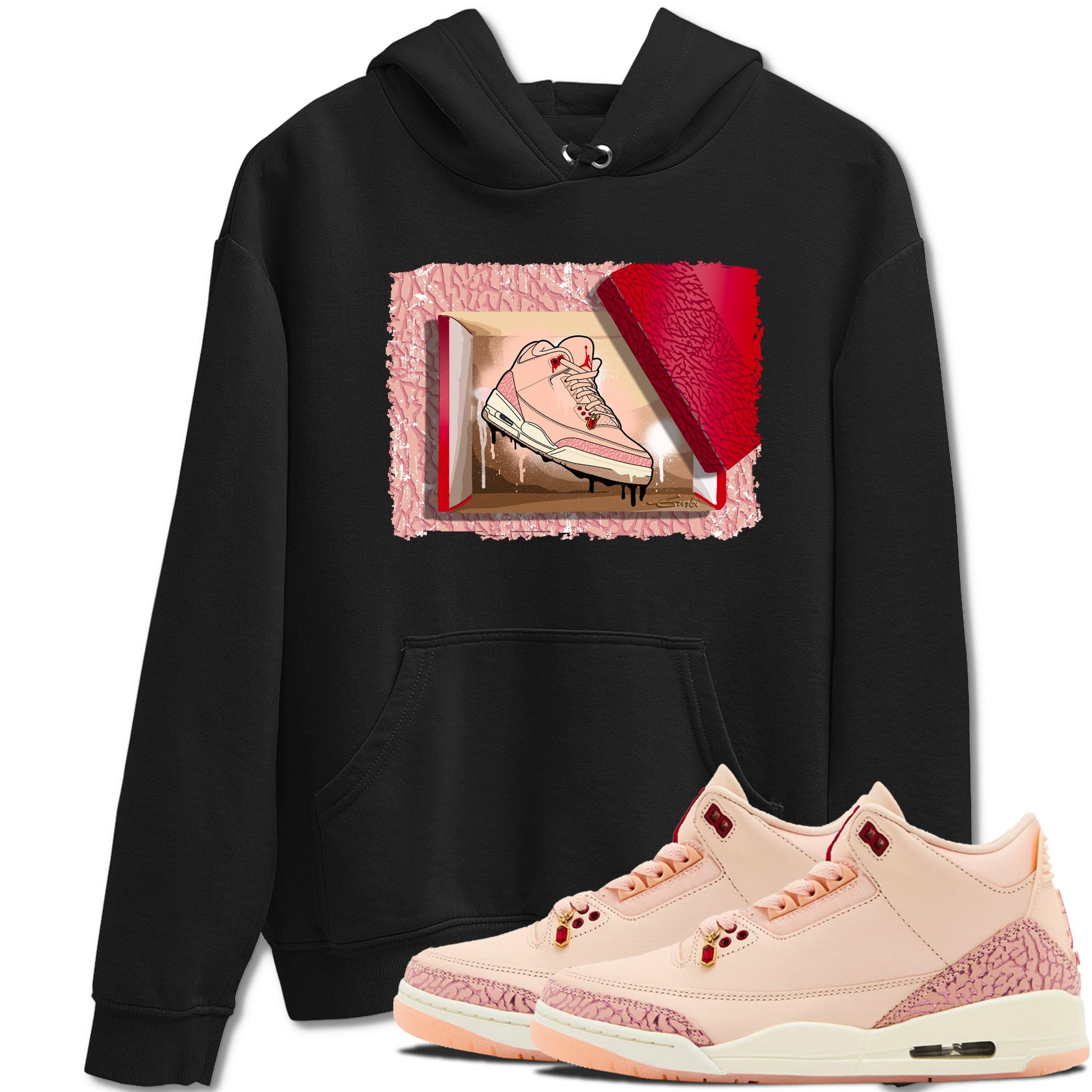 3s Valentines Day shirts to match jordans New Kicks best t shirts to wear with jordans Air Jordan 3 Valentines Day match shoes to clothes SNRT Sneaker Tees unisex cotton Black 1 shirts