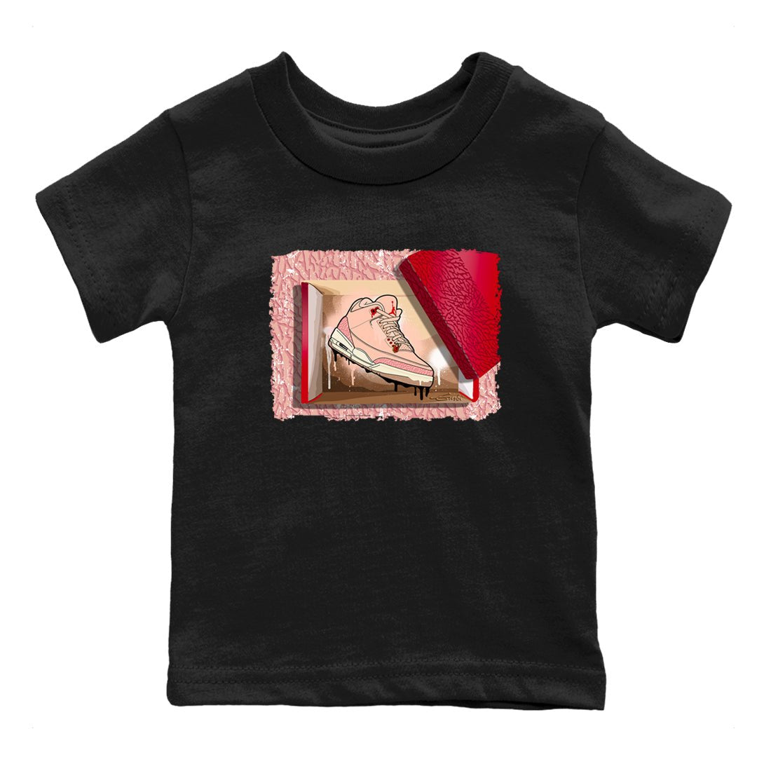 3s Valentines Day shirts to match jordans New Kicks best t shirts to wear with jordans Air Jordan 3 Valentines Day match shoes to clothes SNRT Sneaker Tees Youth Baby Black 2 tee