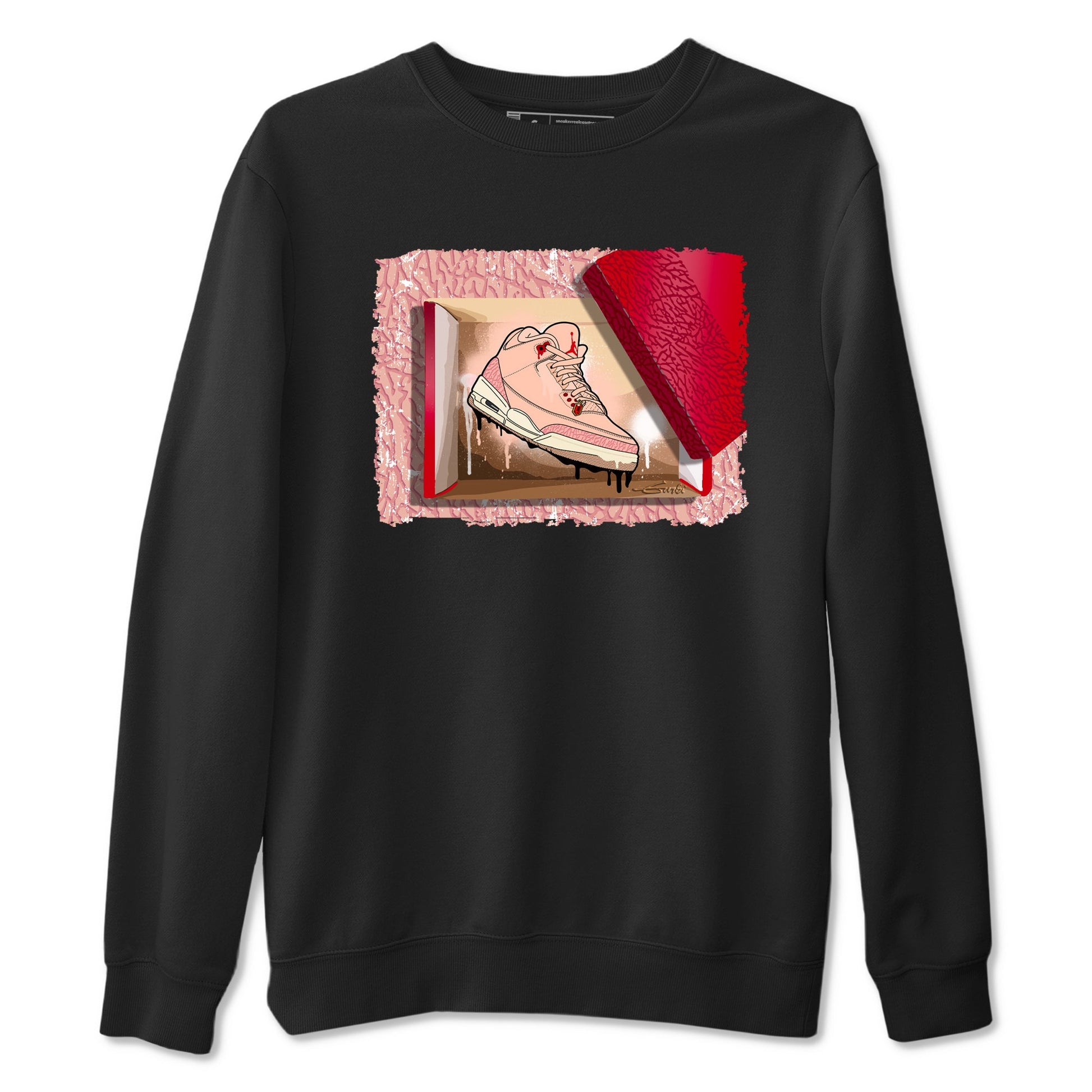 3s Valentines Day shirts to match jordans New Kicks best t shirts to wear with jordans Air Jordan 3 Valentines Day match shoes to clothes SNRT Sneaker Tees unisex cotton Black 2 shirts