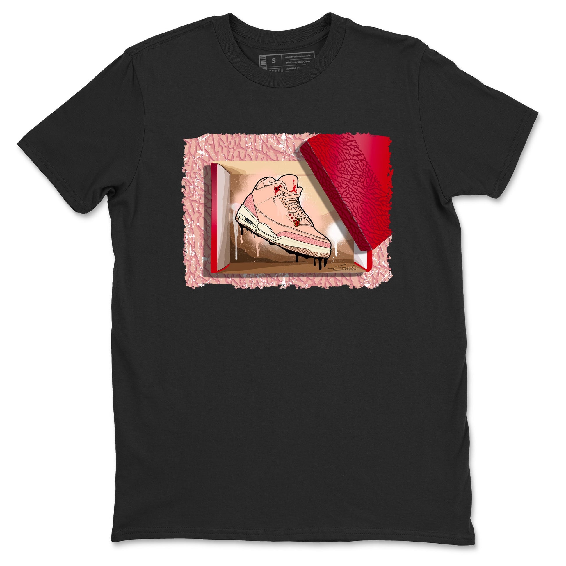 3s Valentines Day shirts to match jordans New Kicks best t shirts to wear with jordans Air Jordan 3 Valentines Day match shoes to clothes SNRT Sneaker Tees unisex cotton Black 2 shirts