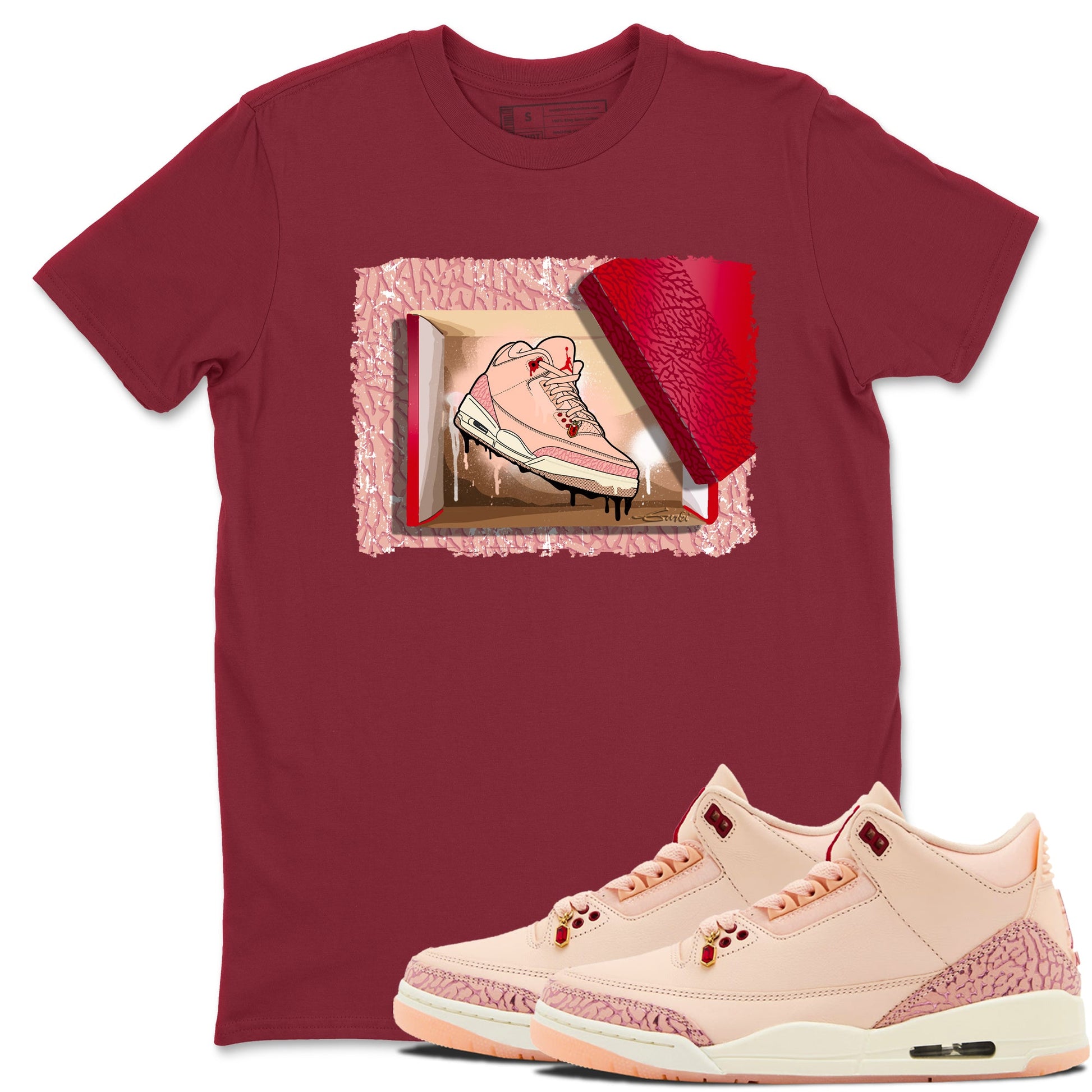 3s Valentines Day shirts to match jordans New Kicks best t shirts to wear with jordans Air Jordan 3 Valentines Day match shoes to clothes SNRT Sneaker Tees unisex cotton Cardinal 1 shirts