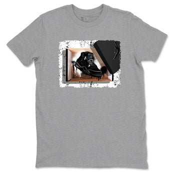 Sneaker match tees – Sneaker Tees To Match Air Jordan 4 Black Cat Shoes – New Kicks Tee Heather Grey 2