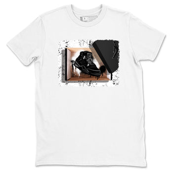 Sneaker match tees – Sneaker Tees To Match Air Jordan 4 Black Cat Shoes – New Kicks Tee White 2