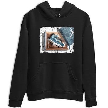 Sneaker match tees – Sneaker Tees To Match 4s Worn Blue Air Jordan 4 Denim Shoes – New Kicks Tee Black 2