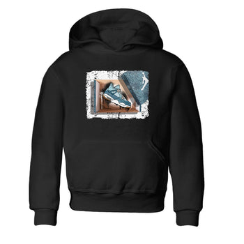 Sneaker match tees – Sneaker Tees To Match 4s Worn Blue Air Jordan 4 Denim Shoes – New Kicks Kids T-Shirt Black 2