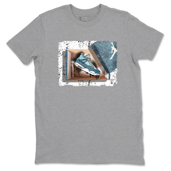 Sneaker match tees – Sneaker Tees To Match 4s Worn Blue Air Jordan 4 Denim Shoes – New Kicks Tee Heather Grey 2