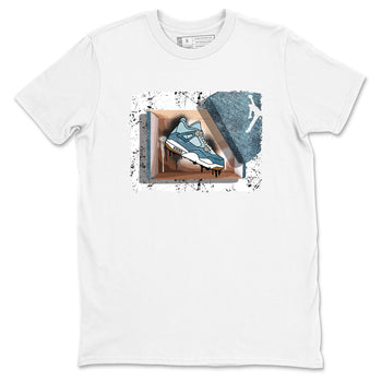 Sneaker match tees – Sneaker Tees To Match 4s Worn Blue Air Jordan 4 Denim Shoes – New Kicks Tee White 2