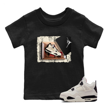 Sneaker match tees – Sneaker Tees To Match Air Jordan 4 Flight Club Shoes – New Kicks Kids T-Shirt Black 1