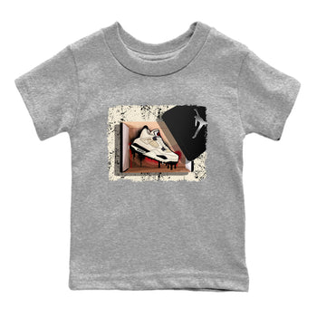 Sneaker match tees – Sneaker Tees To Match Air Jordan 4 Flight Club Shoes – New Kicks Kids T-Shirt Heather Grey 2