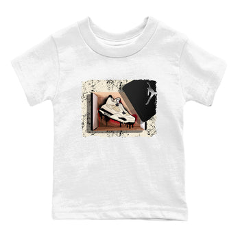 Sneaker match tees – Sneaker Tees To Match Air Jordan 4 Flight Club Shoes – New Kicks Kids T-Shirt White 2
