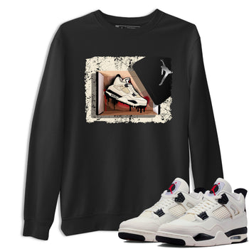 Sneaker match tees – Sneaker Tees To Match Air Jordan 4 Flight Club Shoes – New Kicks Tee Black 1