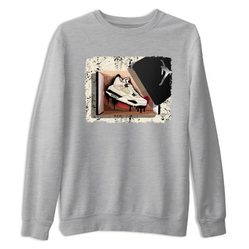 Sneaker match tees – Sneaker Tees To Match Air Jordan 4 Flight Club Shoes – New Kicks Tee Heather Grey 2