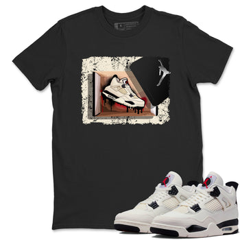 Sneaker match tees – Sneaker Tees To Match Air Jordan 4 Flight Club Shoes – New Kicks Tee Black 1