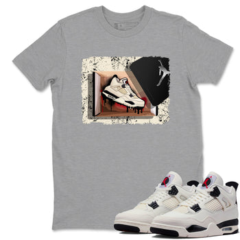 Sneaker match tees – Sneaker Tees To Match Air Jordan 4 Flight Club Shoes – New Kicks Tee Heather Grey 1