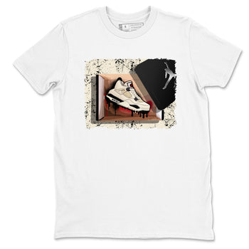 Sneaker match tees – Sneaker Tees To Match Air Jordan 4 Flight Club Shoes – New Kicks Tee White 2