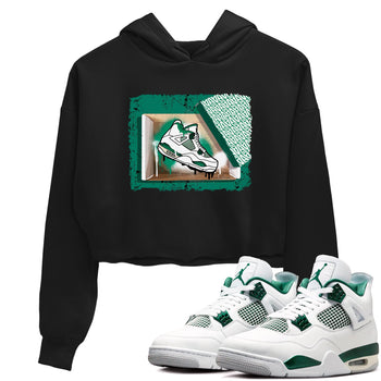 4s Oxidized Green shirts to match jordans New Kicks sneaker match tees Air Jordan 4 Oxidized Green SNRT Sneaker Tees streetwear brand Black 1 crop tee