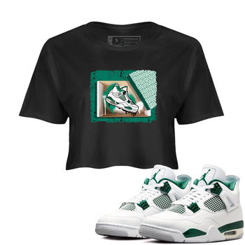 4s Oxidized Green shirts to match jordans New Kicks sneaker match tees Air Jordan 4 Oxidized Green SNRT Sneaker Tees streetwear brand Black 1 crop tee