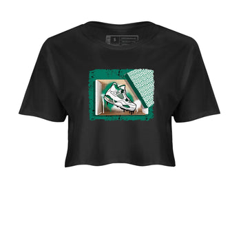 4s Oxidized Green shirts to match jordans New Kicks sneaker match tees Air Jordan 4 Oxidized Green SNRT Sneaker Tees streetwear brand Black 2 crop tee