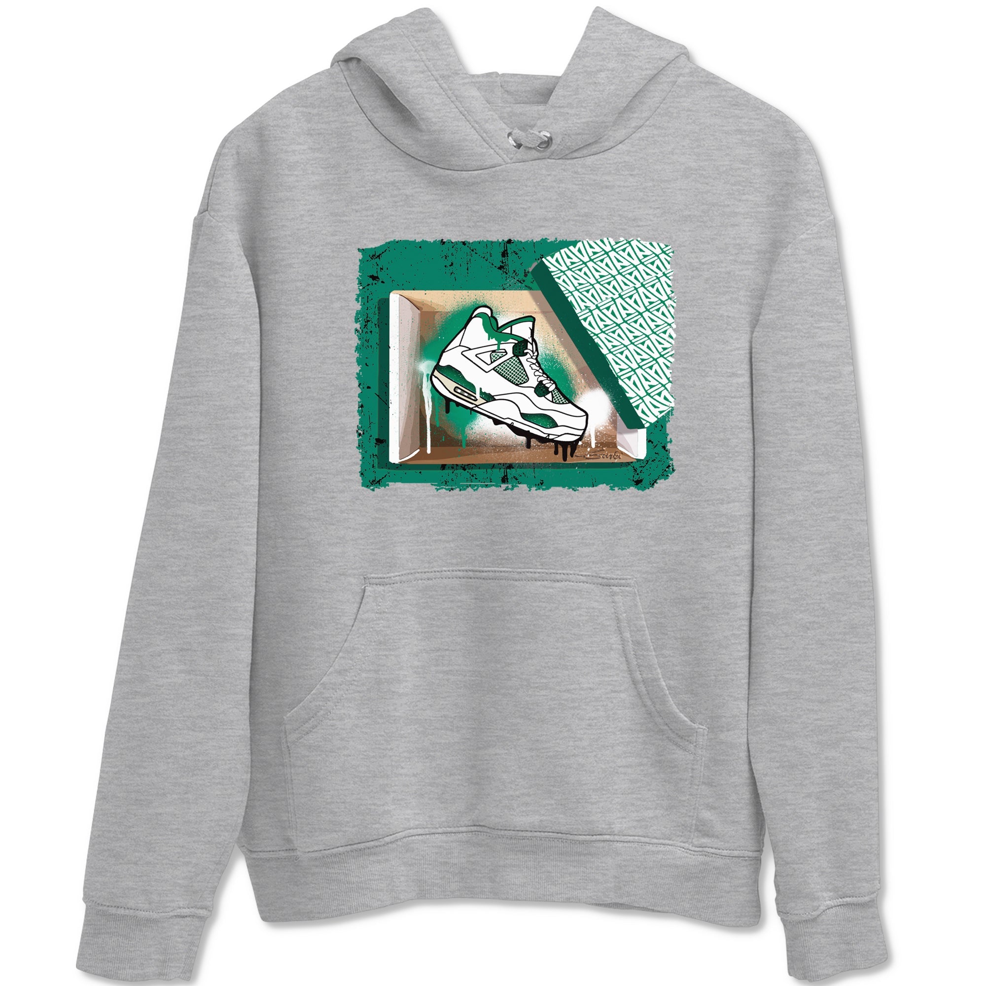4s Oxidized Green shirts to match jordans New Kicks sneaker match tees Air Jordan 4 Oxidized Green SNRT Sneaker Tees streetwear brand Heather Grey 2 unisex cotton tee